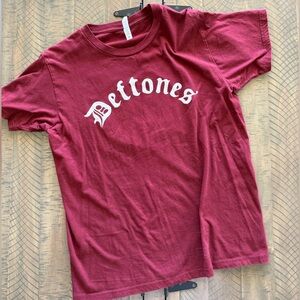 Deftones Short Sleeve Logo Tee — Maroon